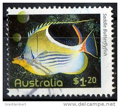 Australia 2010 Fishes Of The Reef $1.20 Saddle Butterflyfish Used - Usados