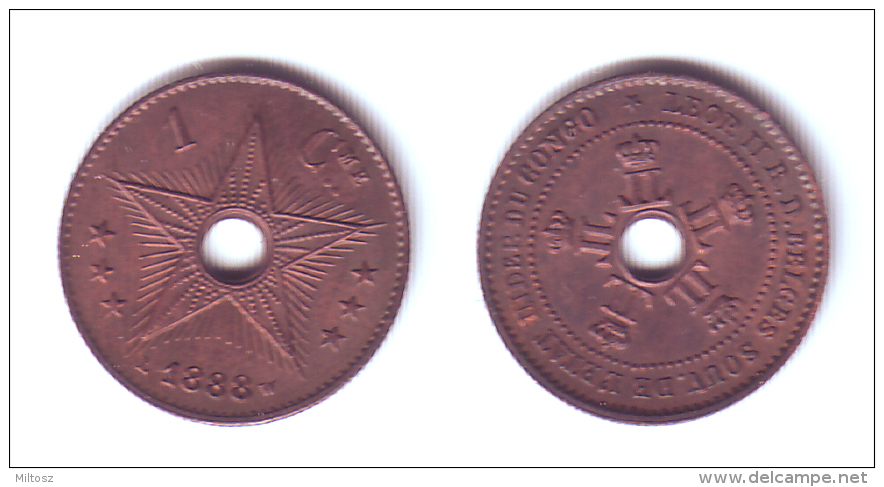 Belgian Congo 1 Centime 1888 - 1885-1909: Leopold II.