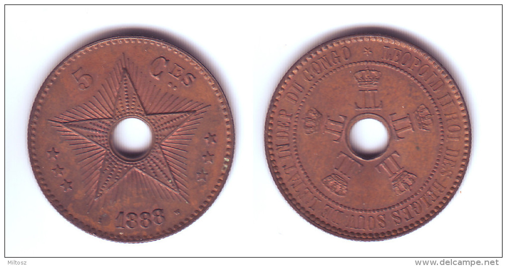 Belgian Congo 5 Centimes 1888/7 - 1885-1909: Leopold II