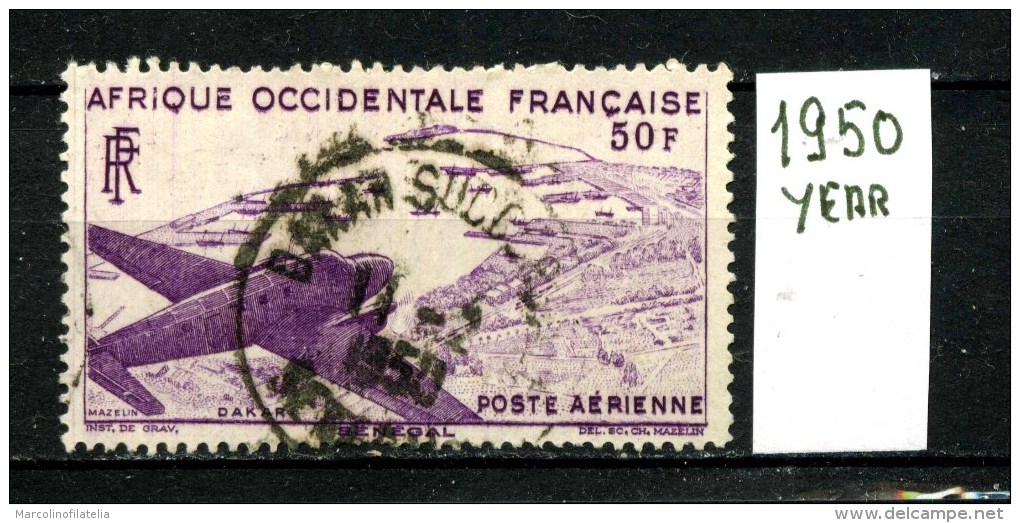 AFRICA OCCIDENT.  FRANCESE - SENEGAL - DAKAR - Aerea  - Year 1950 - Viaggiati -traveled - Voyagè -gereist. - Altri - Africa