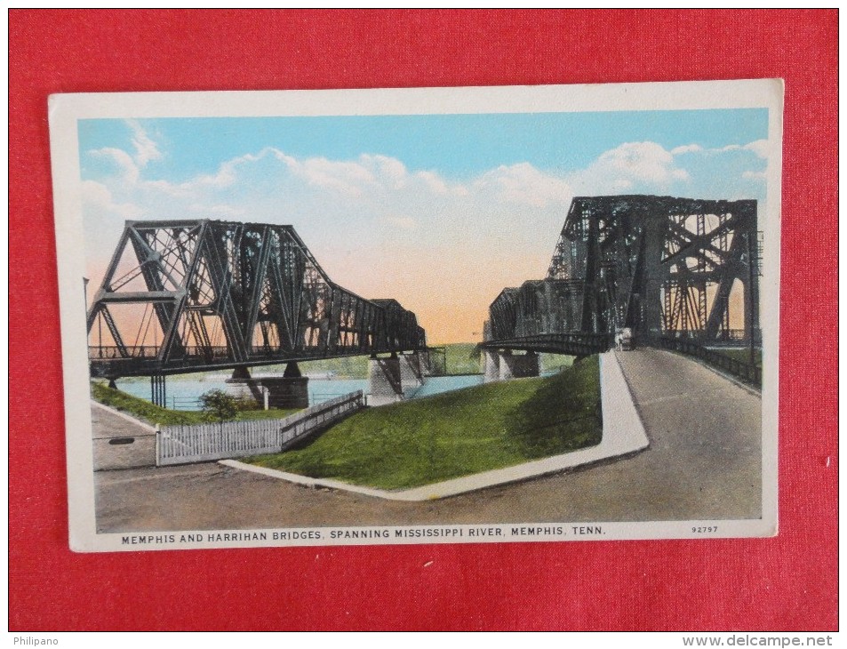- Tennessee > Memphis   & Harrihan Bridges Spanning Misasissippi River   Not Mailed    Ref 1256 - Memphis