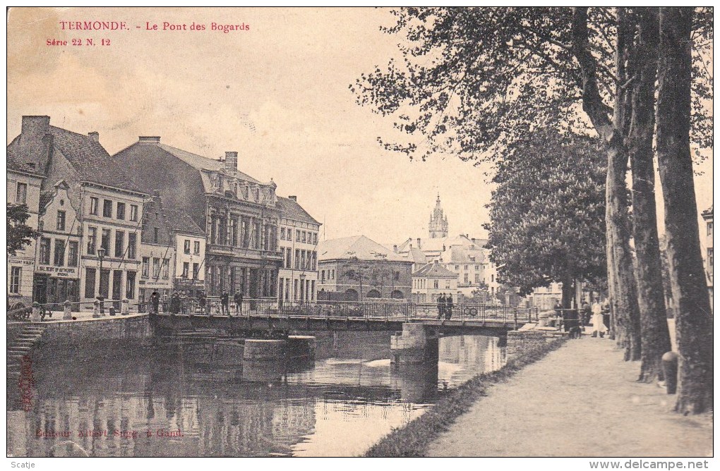 Termonde.  -   Le Pont Des Bogards;   1904   Naar   Schaerbeek   (OKT 2827/44) - Dendermonde