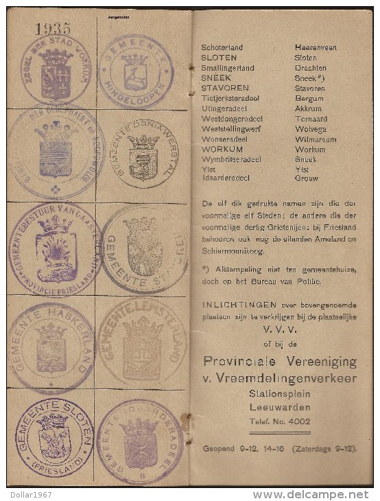 Elf En Dertigtocht Door Friesland 1935 - Historical Documents