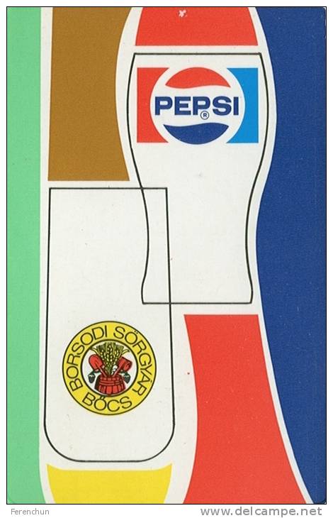 PEPSI * COLA * SOFT DRINK * BORSODI BREWERY * BEER * CALENDAR * BS 1976 * Hungary - Tamaño Pequeño : 1971-80