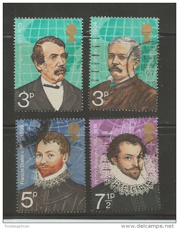 UK 1973 Used Stamp(s) British Explorers Nrs. 616-620, #14383 4 Values Only - Gebruikt