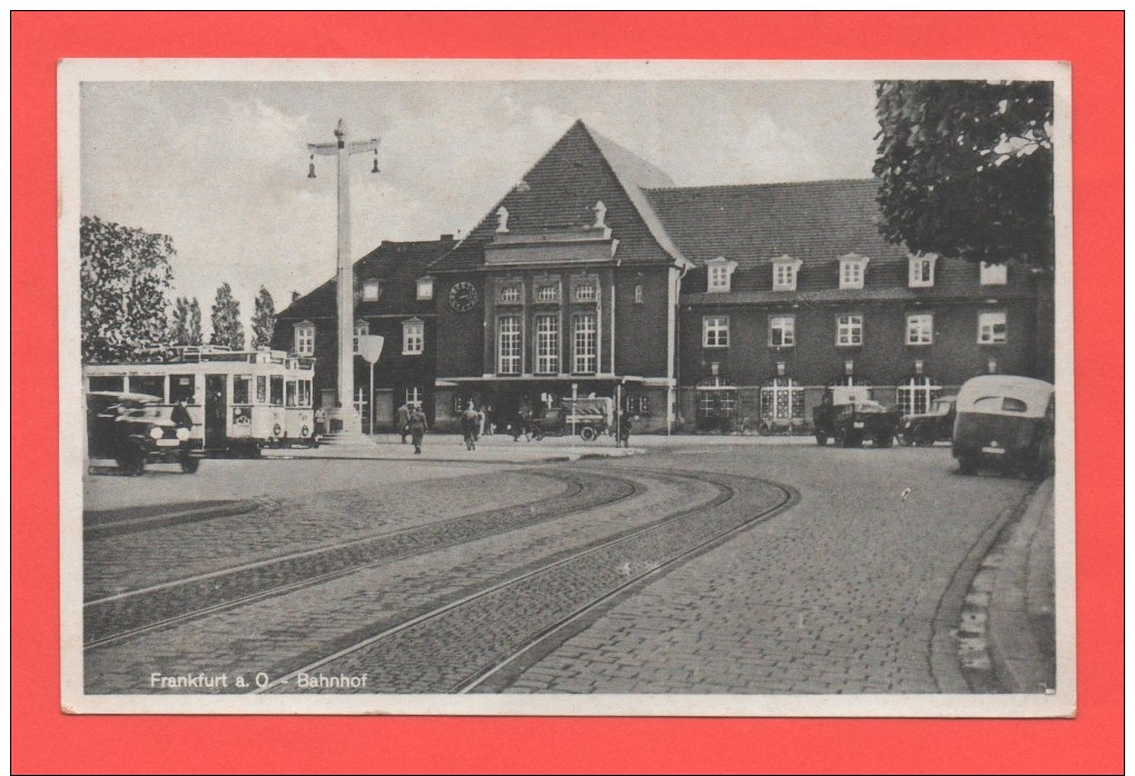 Frankfurt A.O.- Bahnhof  Feldpost Frankfurt(Oder)1 24.3.44 A - Frankfurt A. Main