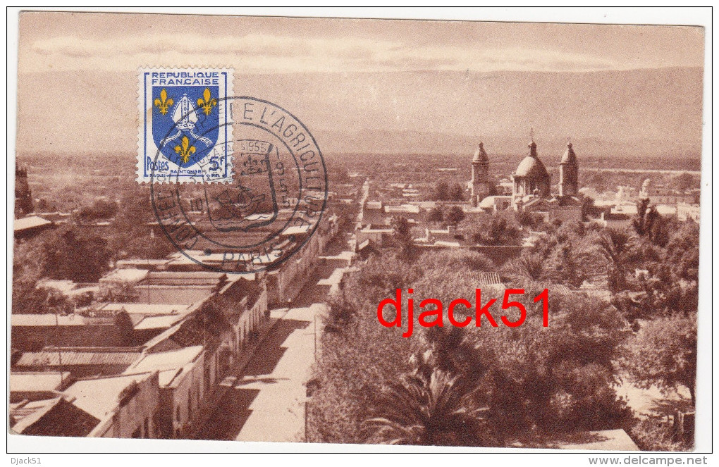 Tarjeta Postal / Argentine / Vista Panoramica De La Ciudad De Catamarca / 3 Timbres / Stamps / 1955 - Enteros Postales