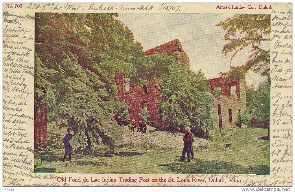 Old Fond Du Lac Indian Trading Post On The St. Louis River  Duluth Minn.  S-1002 - Duluth