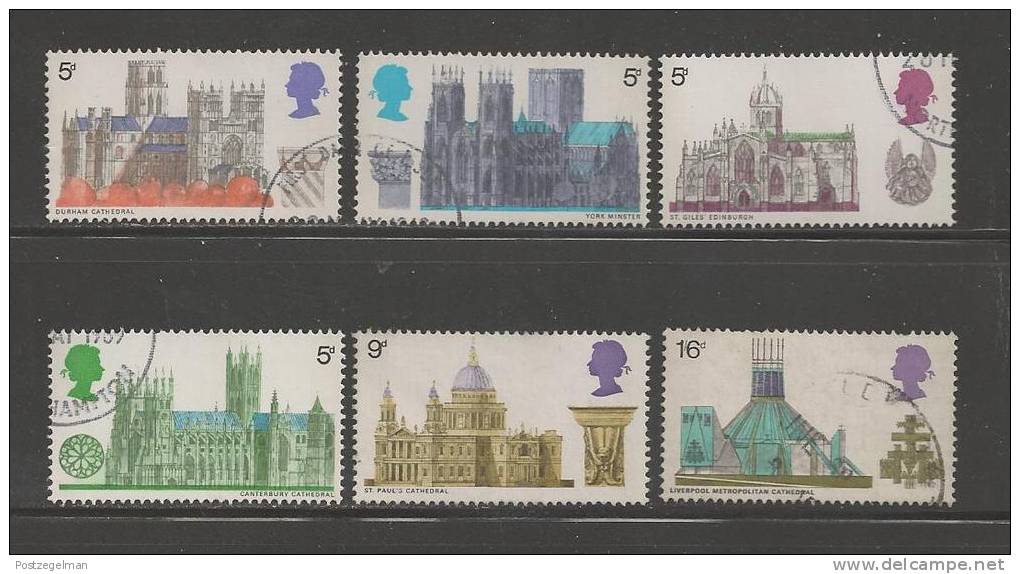 UK 1969 Used Stamp(s) British Cathedrals Nrs. 516-521 #14355 - Used Stamps