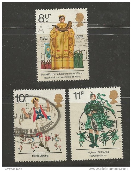 UK 1976 Used Stamp(s) British Cultural Traditions Nrs. 715-718 #14407 3 Values Only - Gebruikt