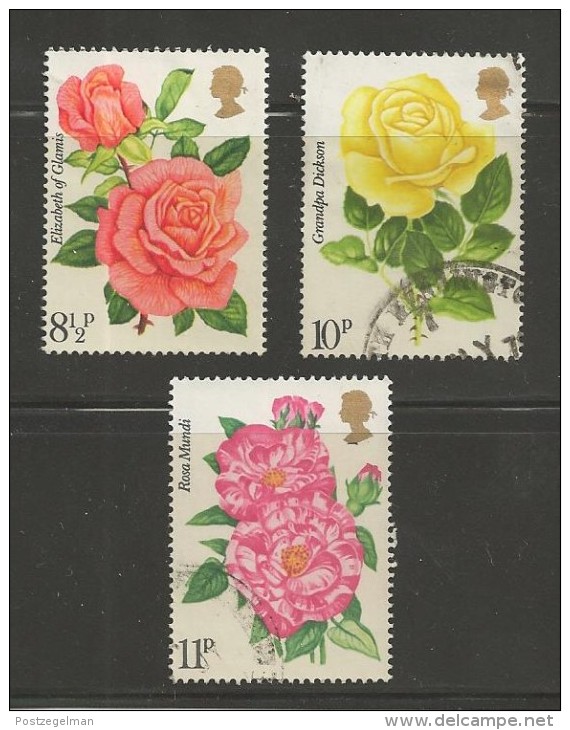 UK 1976 Used Stamp(s) Rose Society Nrs. 711-714 3 Values Only #14406 - Used Stamps