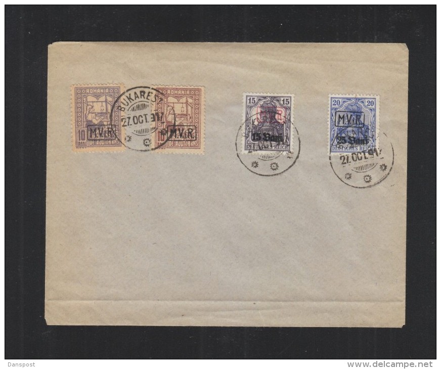 Romania German Occupation Cover Bucharest 1917 - Lettres 1ère Guerre Mondiale