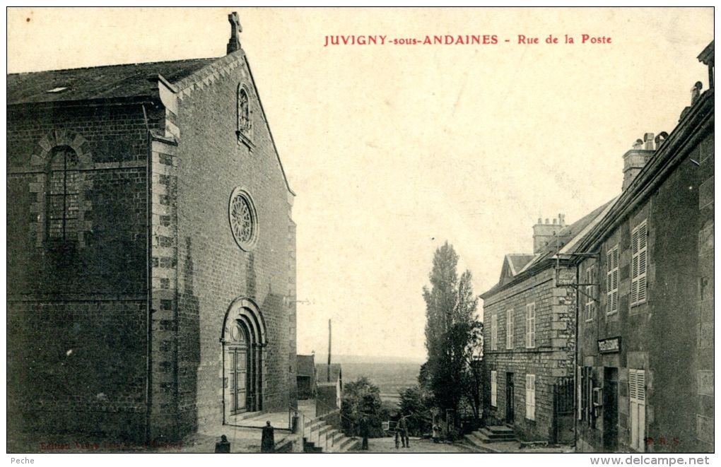 N°37413 -cpa Juvigny Sous Andaine -rue De La Poste- - Juvigny Sous Andaine