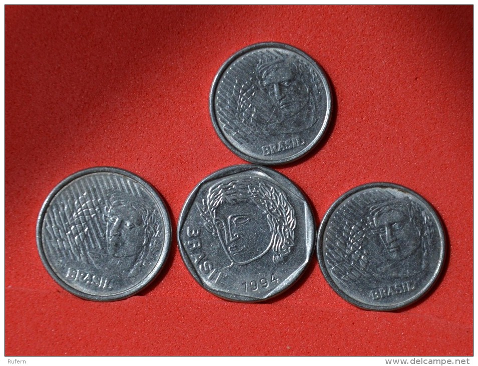 BRAZIL        4 COINS   -    (Nº05938) - Mezclas - Monedas