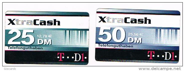 GERMANIA (GERMANY) - T D1 (RECHARGE) - XTRA CASH: LOT OF 2 DIFFERENT     - USED ° - RIF. 5842 - GSM, Voorafbetaald & Herlaadbare Kaarten