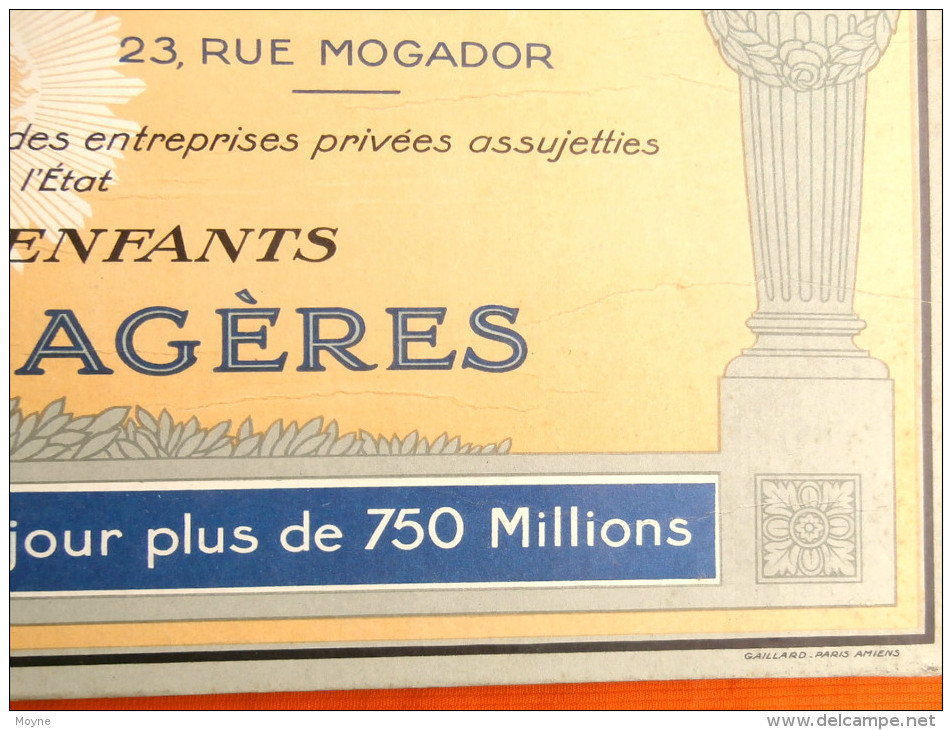 Publicité Cartonnée -  COMPAGNIE DU SOLEIL  ASSURANCES PARIS  - 1925  Calendrier PERPETUEL  - SUPERBE - Paperboard Signs