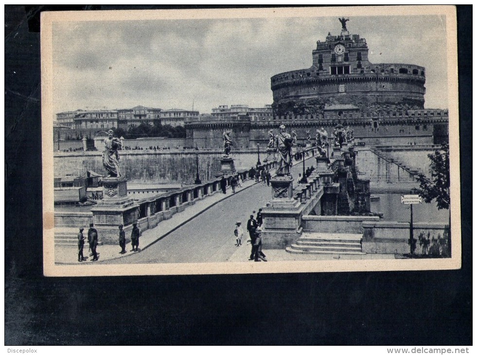 F1964 Roma, Rome ( Italie ) Ponte E Castel S. Angelo -castle, Chateau, Schloss- Old Mini Card - Castel Sant'Angelo