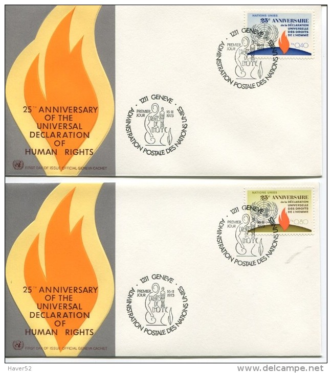 UNITED NATIONS - GENEVE  - 1973  FDC - See Scan - FDC