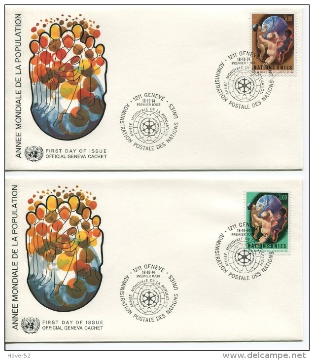 UNITED NATIONS - GENEVE  - 1974  FDC - See Scan - FDC