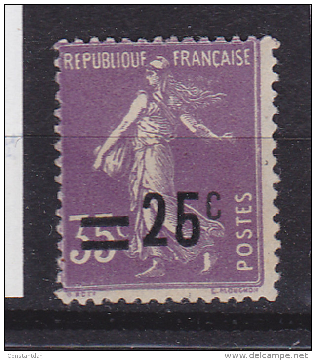 FRANCE N° 218 25C S 35C VIOLET BOUCLE DU 5 FERME NEUF AVEC  CHARNIERE PROPRE - ....-1929