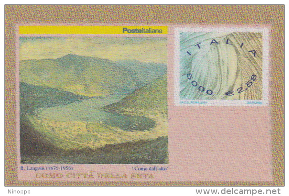 Italy 2001 Silk Prepaid Envelope - Other & Unclassified