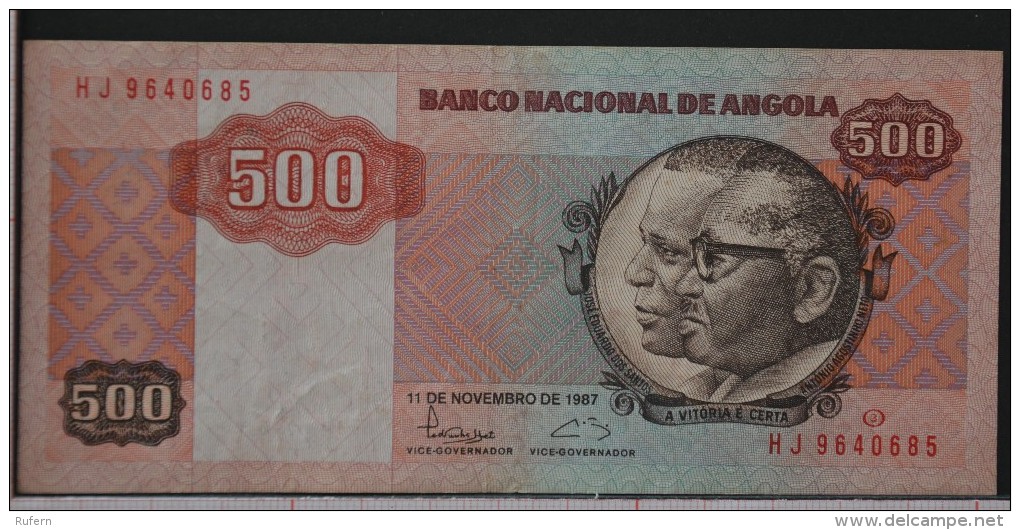 ANGOLA  500  KWANZAS  1987     -    (Nº05995) - Angola