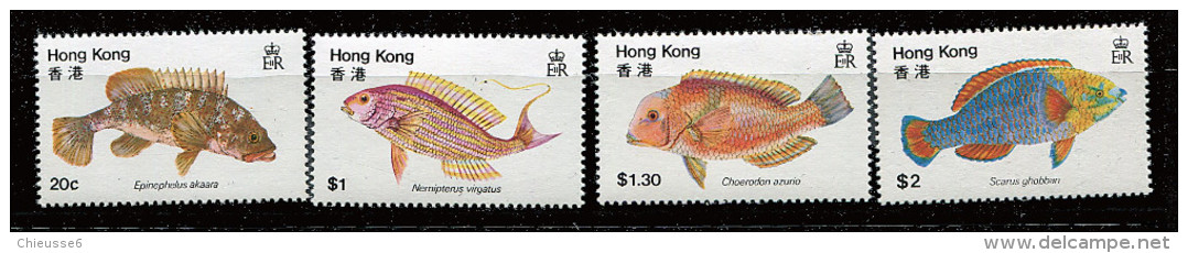 Hong Kong ** N° 362 à 365 - Poissons - Autres & Non Classés