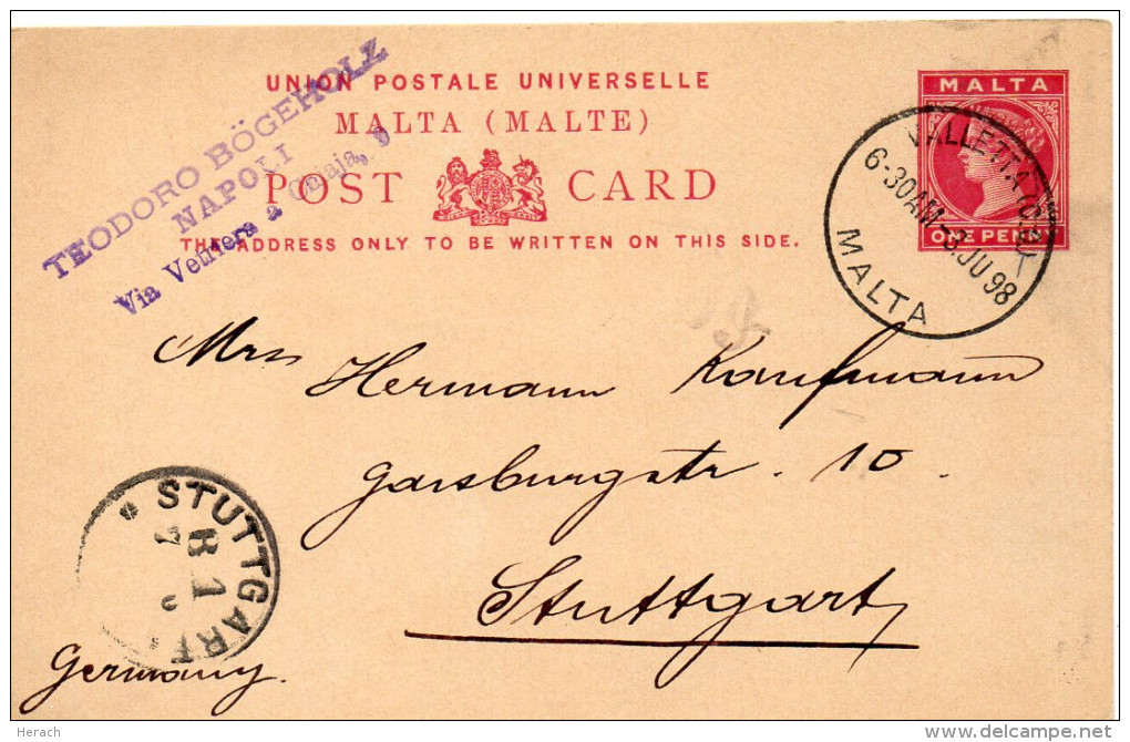 NATAL ENTIER POSTAL POUR L'ALLEMAGNE 1898 - Natal (1857-1909)