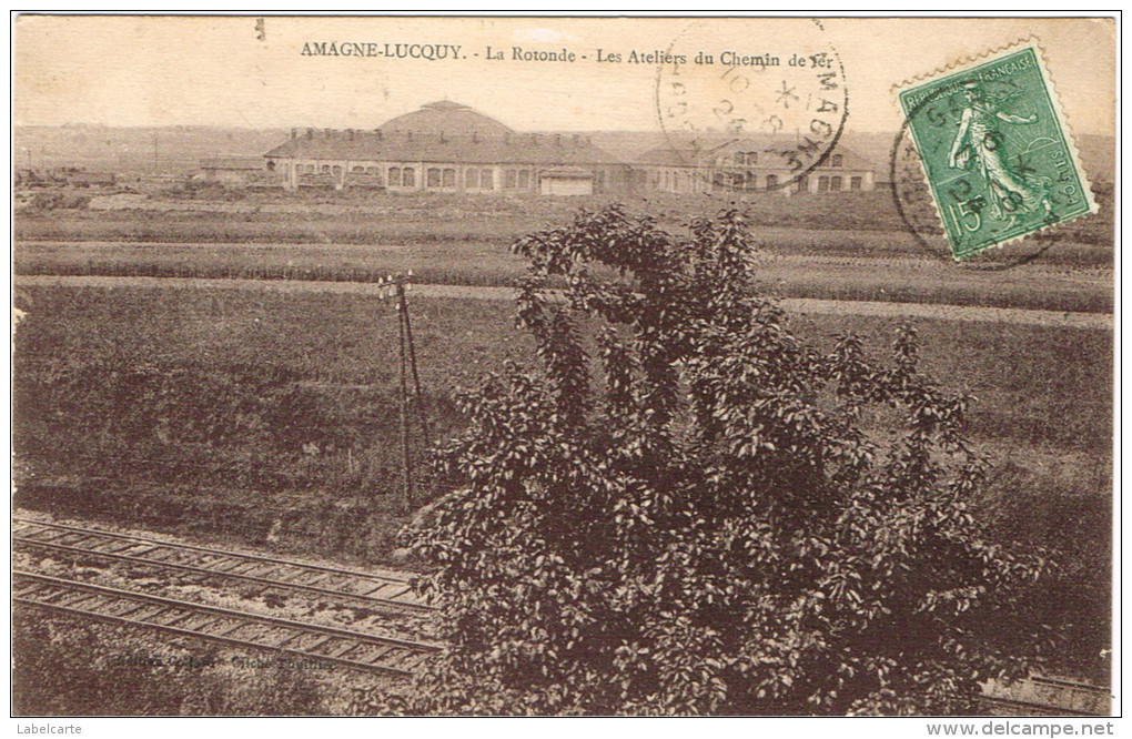 ARDENNES 08.AMAGNE LUCQUY LA ROTONDE LES ATELIERS DU CHEMIN DE FER - Autres & Non Classés