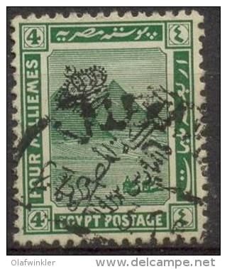 1921 Pyramids Of Gizah 4m SG 88 / Sc 65 / Mi 66 Used / Oblitéré / Gestempelt [hod] - 1915-1921 British Protectorate