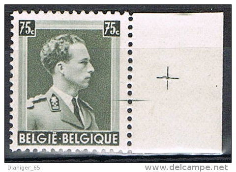 Année 1938 -  480** -  SM Le Roi Leopold III -  76c Gris Olive  - Bord De Feuille  -   Cote 0,75 &euro; - Neufs
