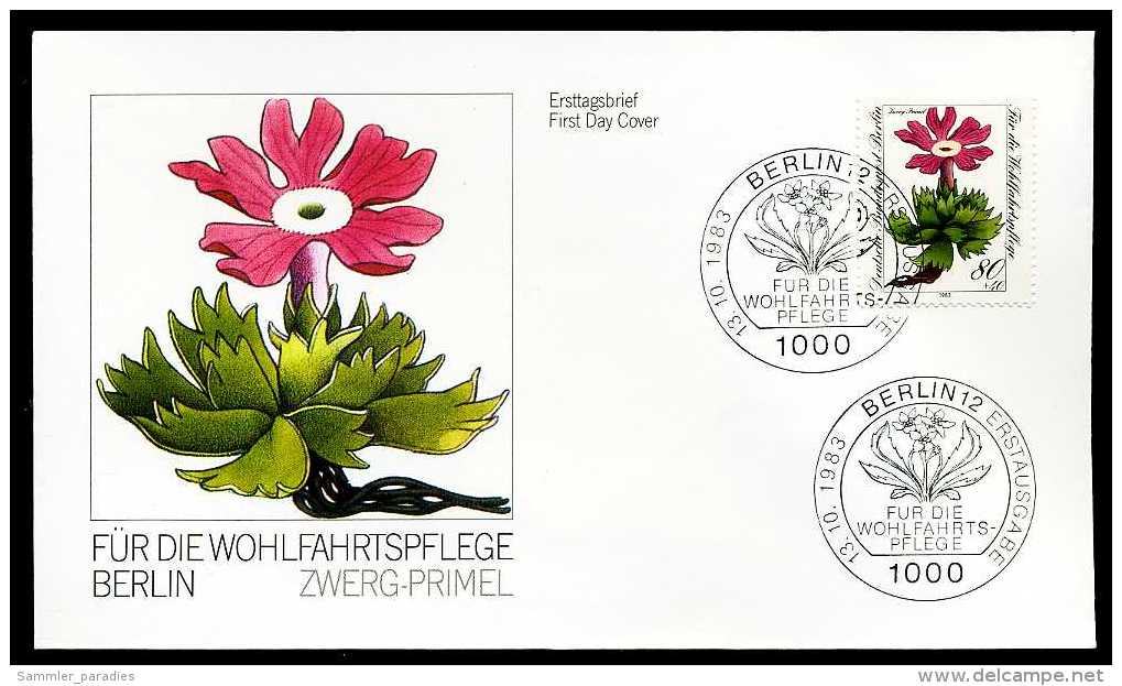 30467) Berlin - Mi 703 / 706 - 4 FDC - Alpenblumen, Wohlfahrt 83 - Sonstige & Ohne Zuordnung