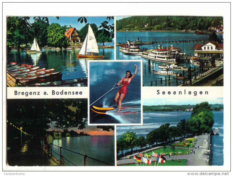 Bregenz 1967 Gel - Mehrbild Mit Seeanlagen - Bregenz