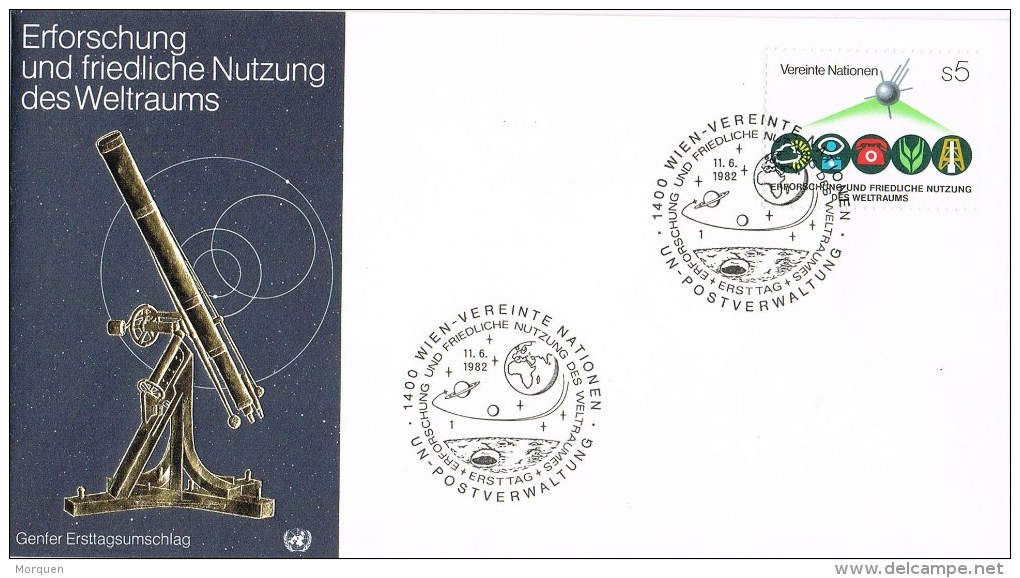 7769. Carta Astronomie Espacio Vereinten Nationen 1982 - Africa