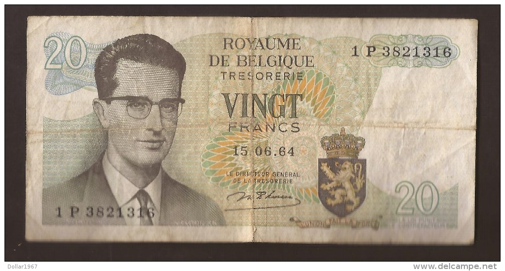 België Belgique Belgium 15 06 1964 20 Francs Atomium Baudouin. 1 P 3821316 - 20 Franchi