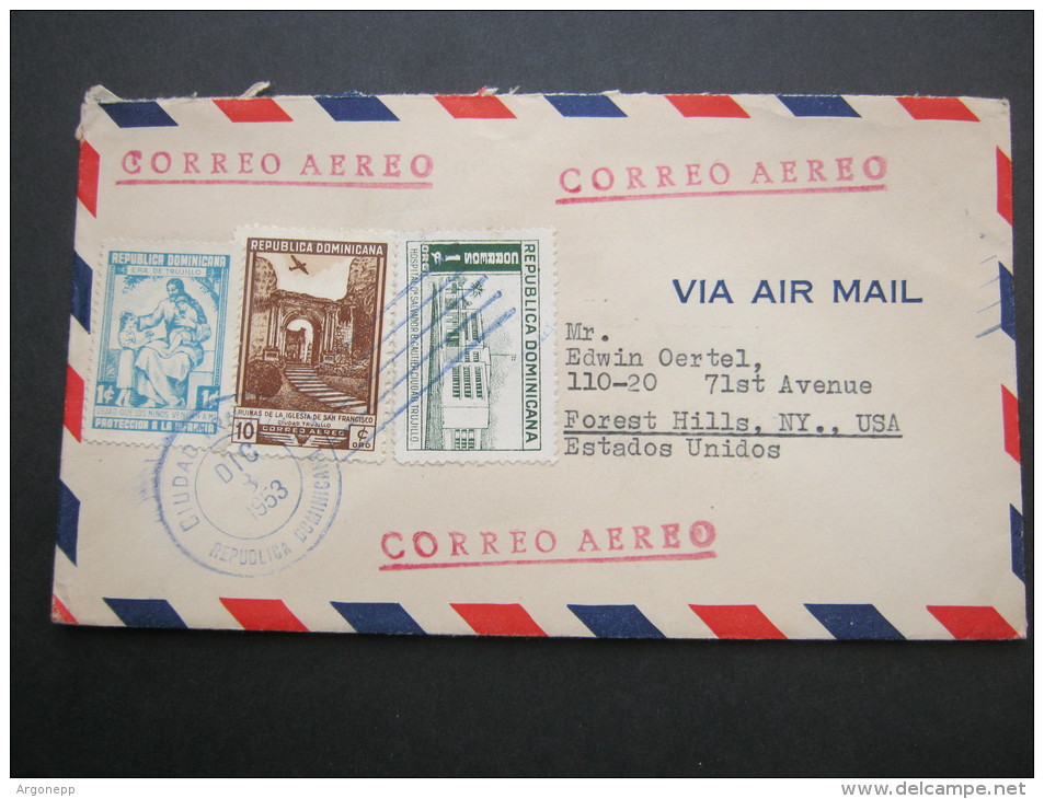 1953,  Correo Aereo   A   USA - Dominican Republic