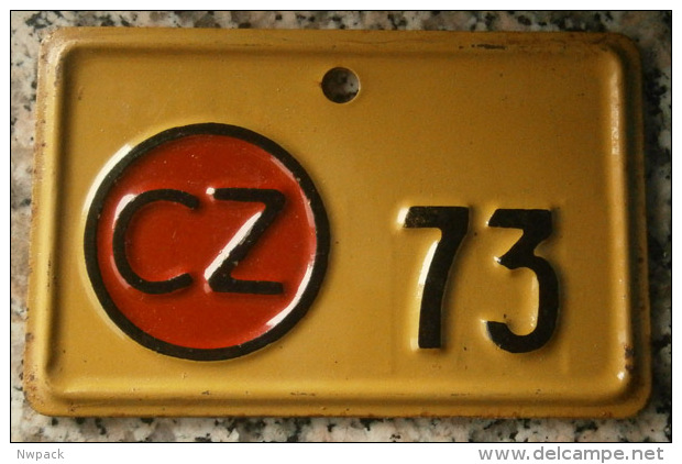 Croatia / Banovina  Hrvatska - License Plate Of The Bike / Cycle   -  "CZ"  Civil Protection 1940ties - Plaques D'immatriculation