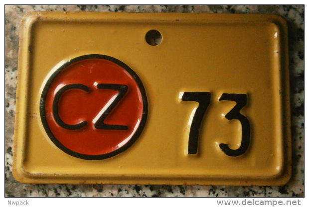 Croatia / Banovina  Hrvatska - License Plate Of The Bike / Cycle   -  "CZ"  Civil Protection 1940ties - Nummerplaten