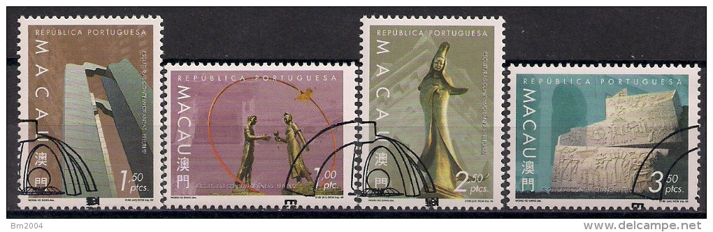 1999 Macao  Scott  1003-6   A 192  Mi. 1047-50 Used    Zeitgenössische Kunst: Skulpturen - Used Stamps