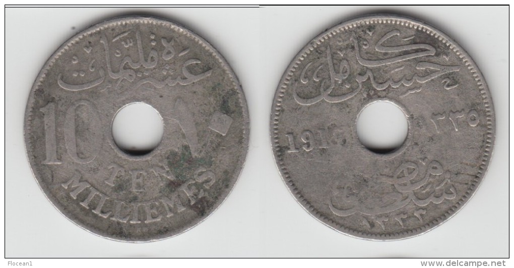 **** EGYPTE - EGYPT - 10 MILLIEMES AH1335-1917 HUSSEIN KAMIL **** EN ACHAT IMMEDIAT - Egypte