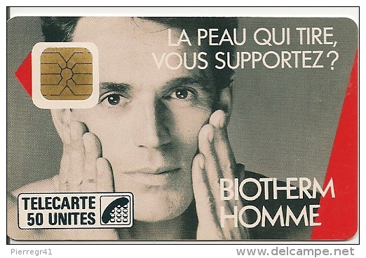 CARTE-PUBLIC-1987-F 4-50U-SO1-BIOTHERM ROSEE-V° N° 0304 Inversé-UTILISEE-TB E- - 1987