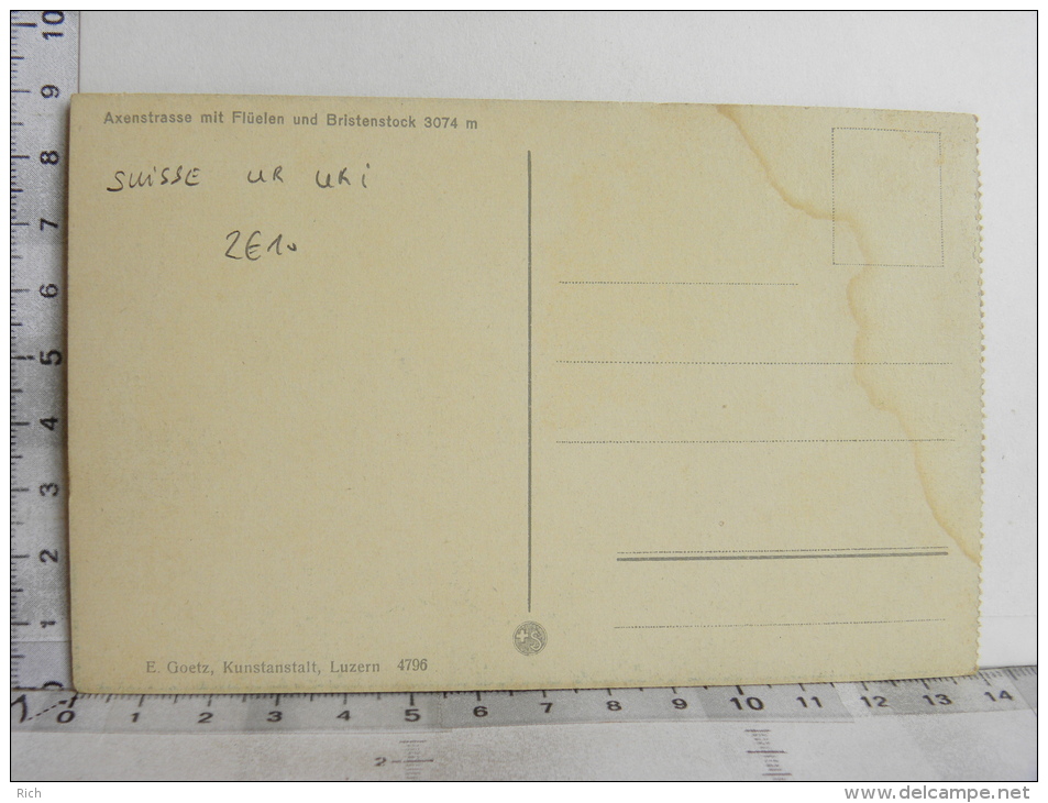 CPA SUISSE - Axenstrasse Mit Flüelen Und Bristenstock 3074 M - Flüelen