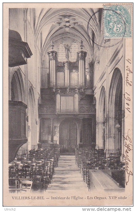 CPA Villiers-le-Bel - Intérieur De L'Eglise - Les Orgues - Vers 1905 (2386) - Villiers Le Bel