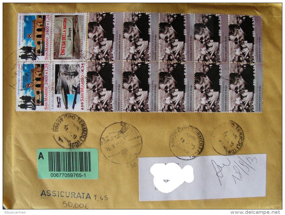 SAN MARINO 2000 COMUNITà PATRIGNANO DROGA DRUG XX 20° Secolo SPACE Flight Spazio Usato Usati Busta Rsm Used Cover - Storia Postale