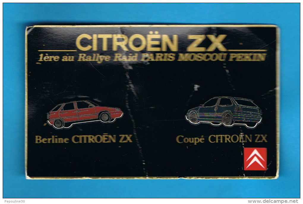 2 PIN´S //  . CITROËN ZX MOSCOU PÉKIN - Citroën