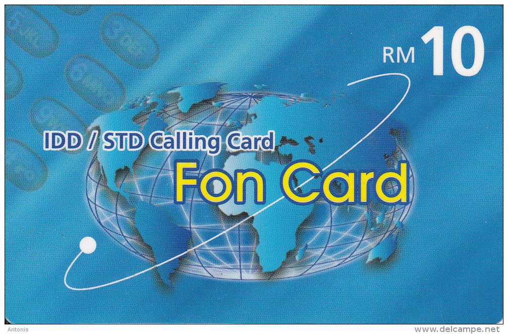MALAYSIA - IDD/STD Prepaid Card RM10, Used - Malaysia