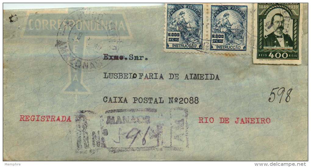 1940  Internal Air Letter  Scott 458 X2,  484 - Covers & Documents