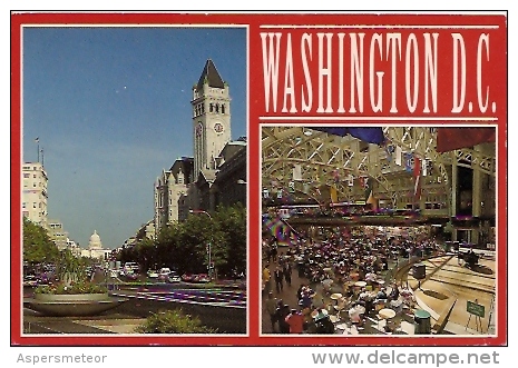 WASHINGTON D.C:  POSTCARD MULTIVIEW FROM THE PAVILLION AT THE OLD POST OFFICE. PHOTO BY TOM WACHS.  GECKO. - Washington DC