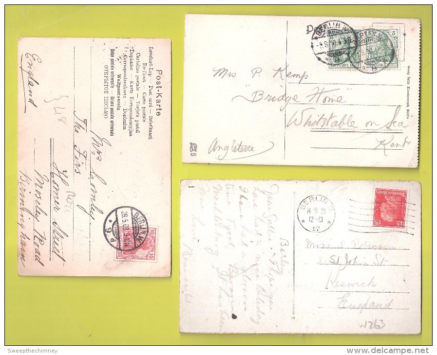 3 Drei Three BERLIN  Germany Postcards Lot B1314 - Altri & Non Classificati