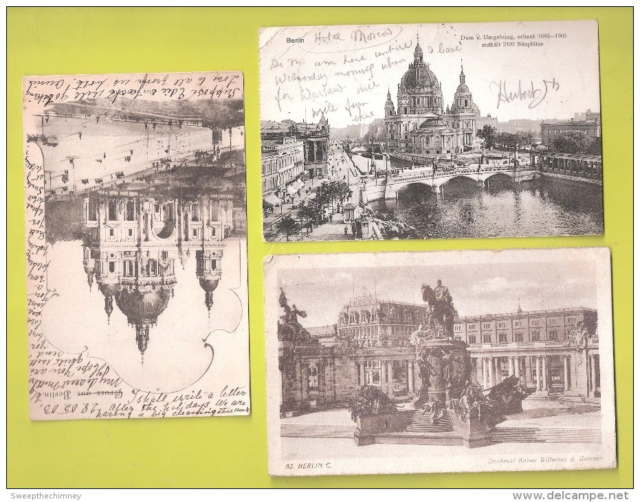 3 Drei Three BERLIN  Germany Postcards Lot B1314 - Andere & Zonder Classificatie